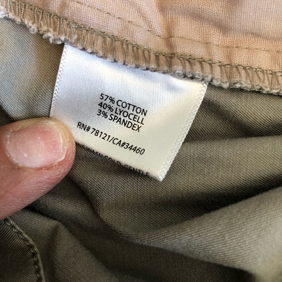 Eileen Fisher Chino Tan/Khaki Cropped Capri Straight Pants Women’s Size 12 - Picture 8 of 15